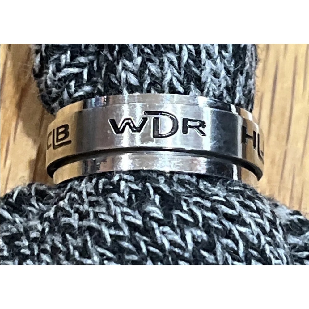 Stainless Steel Spinner Ring CTR In different Languages Size 12
